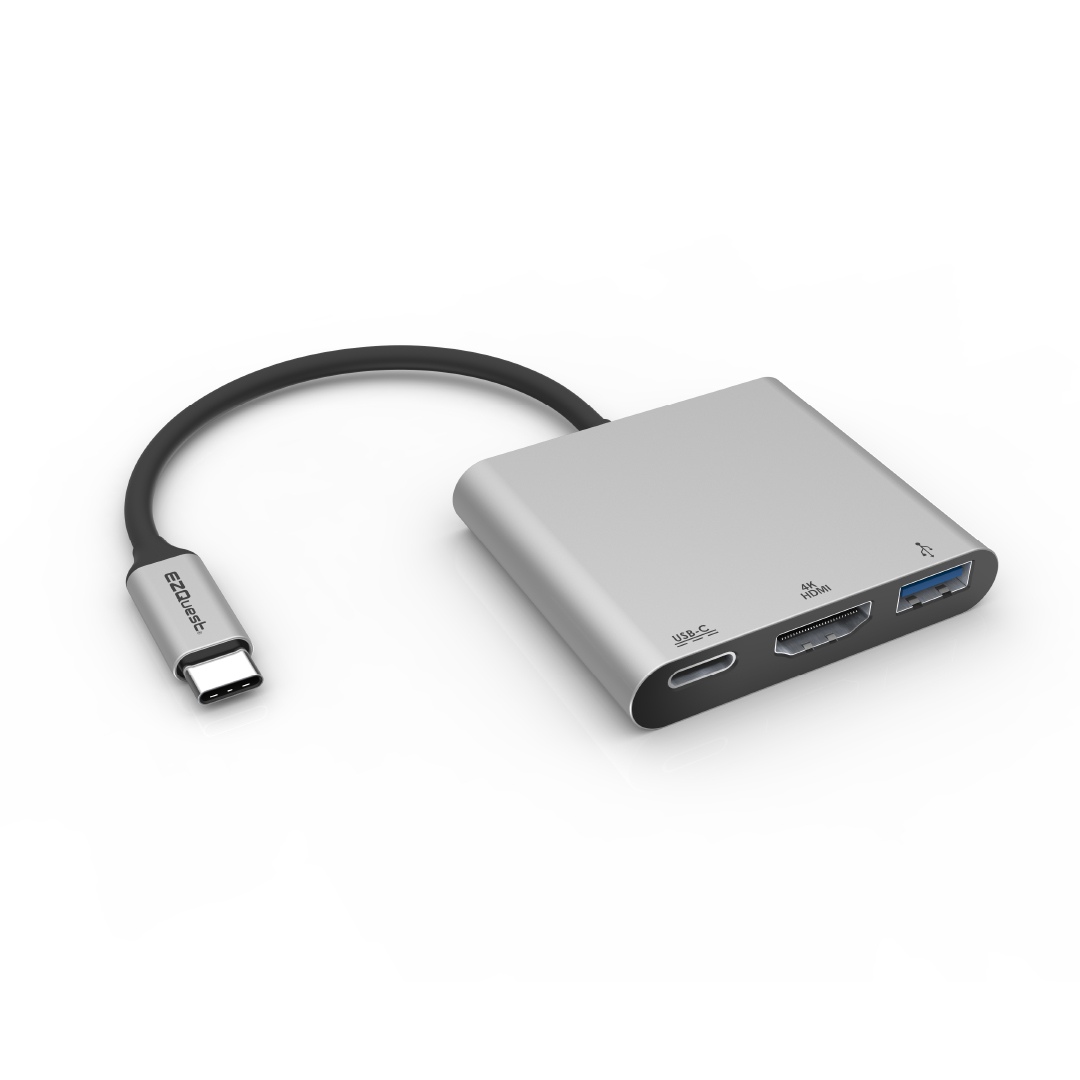 Adaptador de carga multimedia USB-C 3 puertos con PD 3.0 y BC1.2. 1