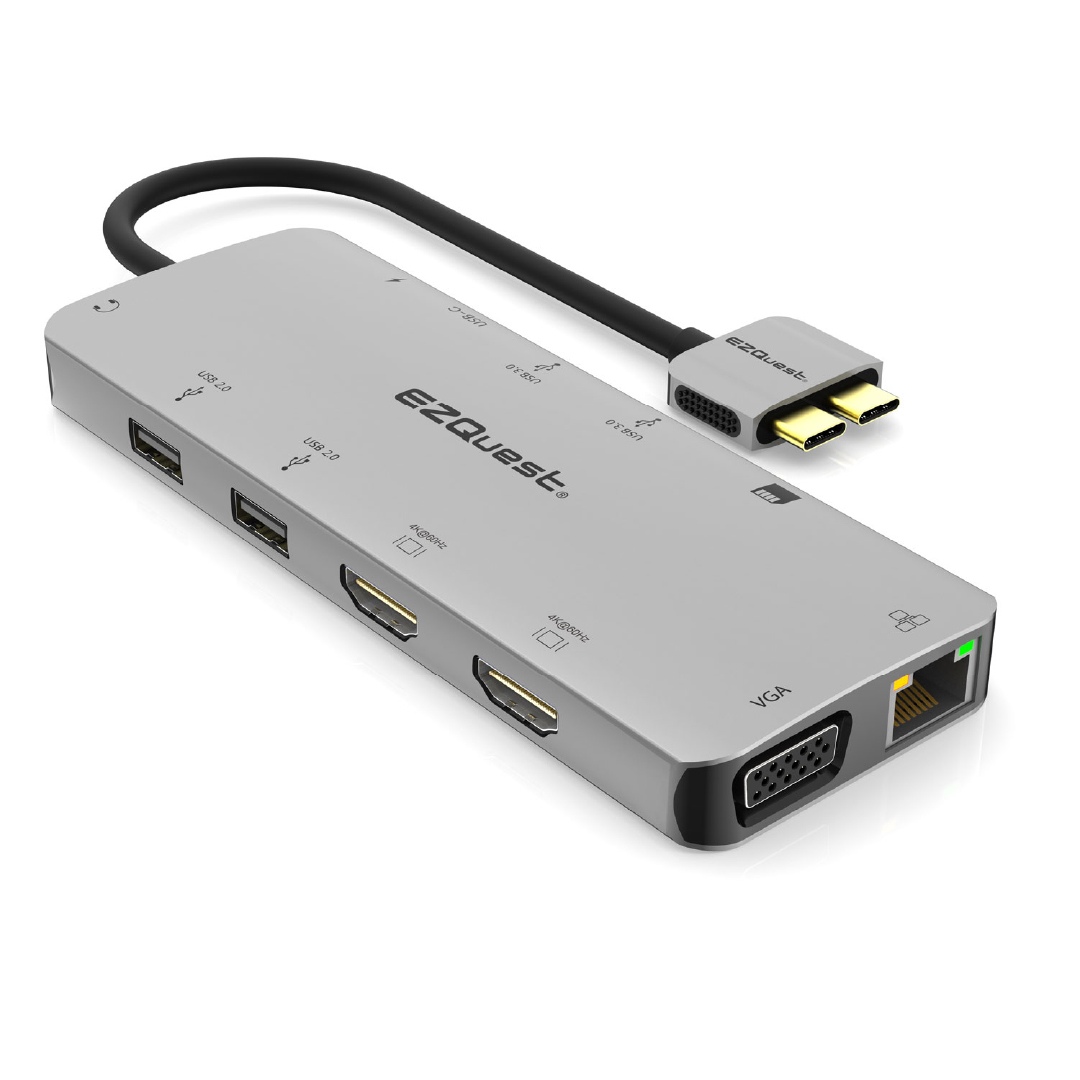 Adaptador de concentrador multimedia USB-C definitivo de 13 puertos con Power Delivery 3.0. 1