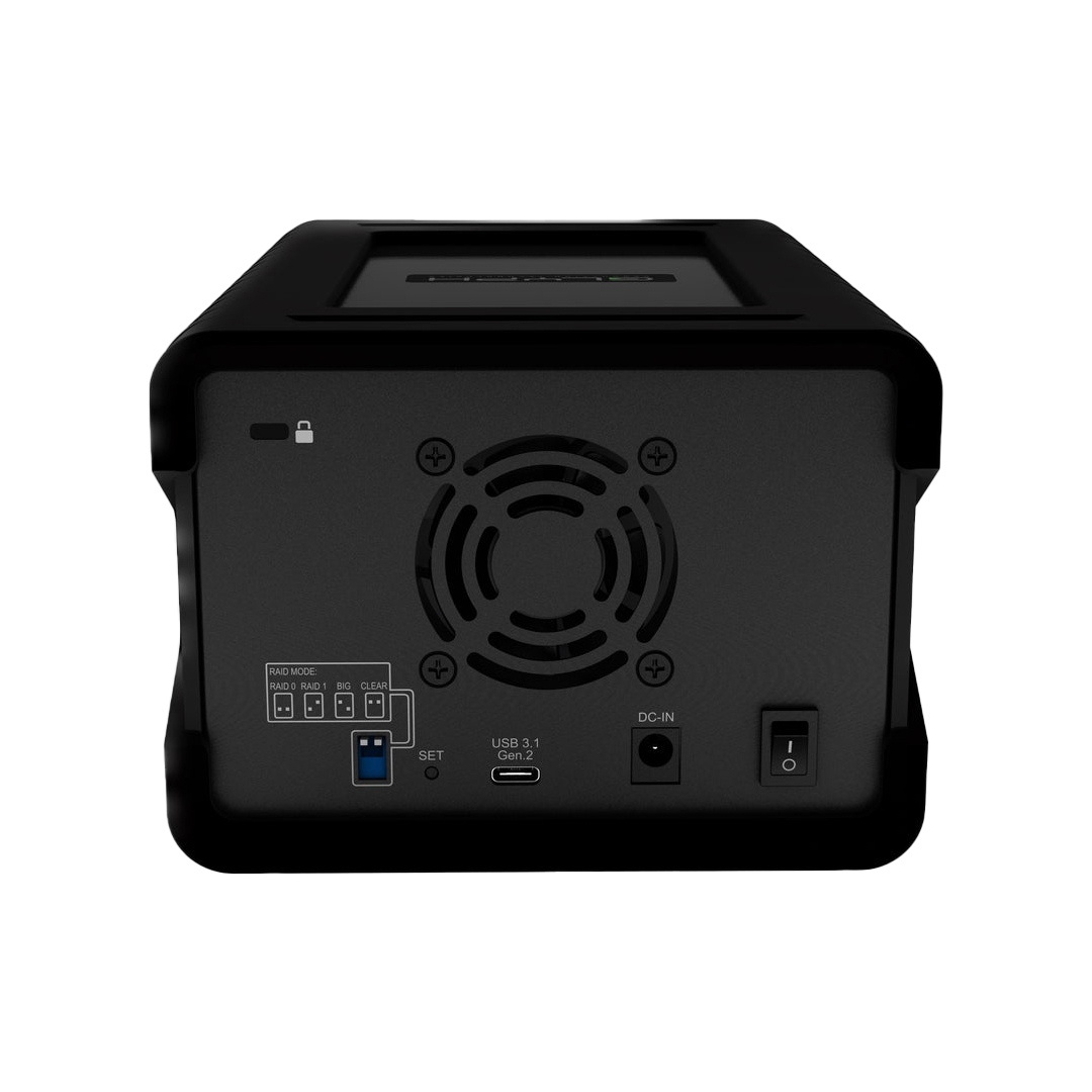 lackbox PRO RAID Desktop Drive with Card Readers _ Hub 2