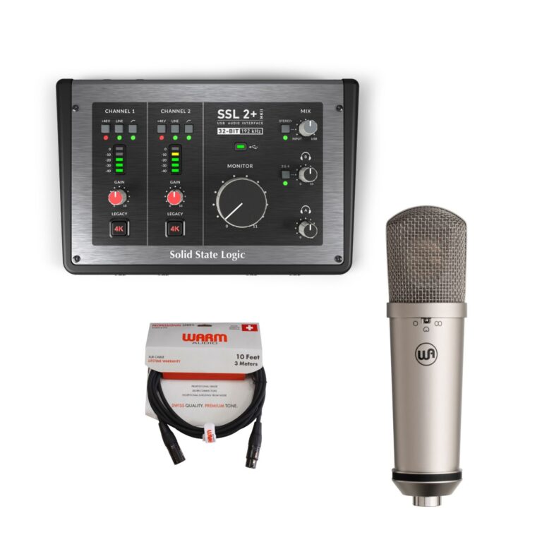 Kit de Grabación 3: Interfaz SSL 2+ MKII + Micrófono WA-87jr + Cable XLR